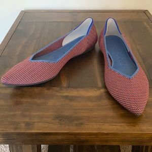 RETIRED Rothy’s tangerine triple stitch point, 9.5